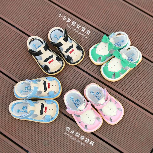 Sandales enfants en cuir PHYNIER Baotou pour été - Ref 1052032