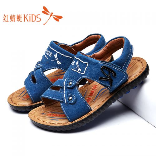 Sandales enfants en cuir REDDRAGONFLY pour été - semelle plastique Ref 1052096