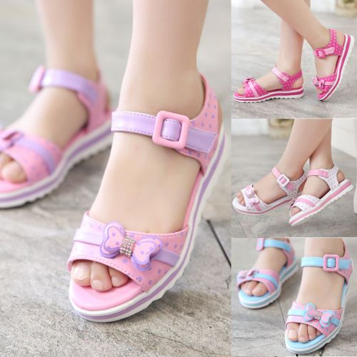Sandales enfants en PU avec perles pour été - semelle Ref 1052122