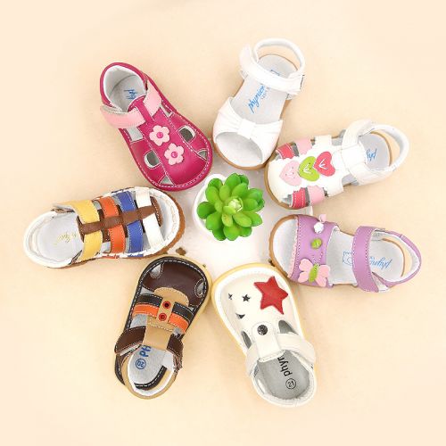 Sandales enfants en cuir PHYNIER Baotou coutures pour été - Ref 1052149