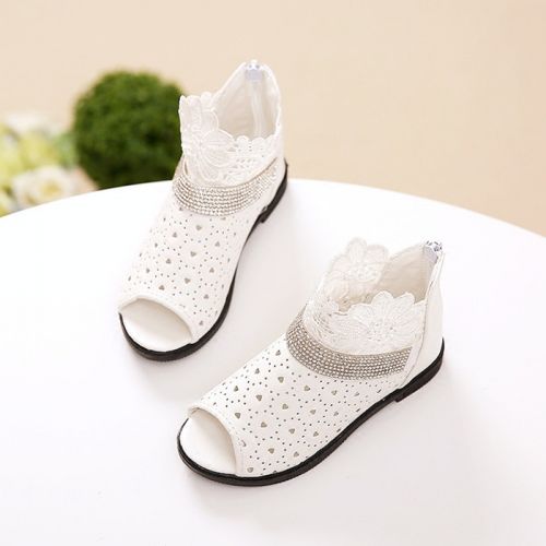 Sandales enfants en Cuir spatial creux pour été - semelle PU Ref 1052168