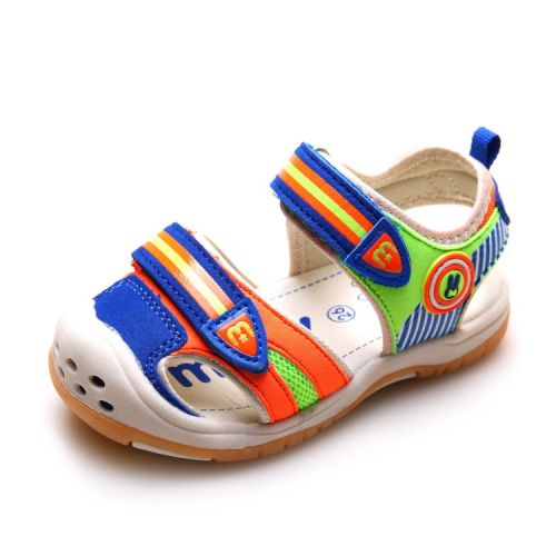 Sandales enfants en cuir synthétique XTMIFFY Baotou coutures pour été - semelle caoutchouc Ref 1052175