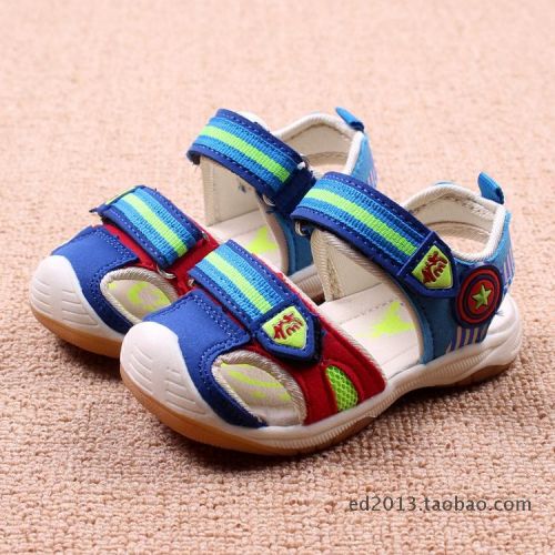 Sandales enfants en similicuir Baotou coutures cuir pour été - Ref 1052254