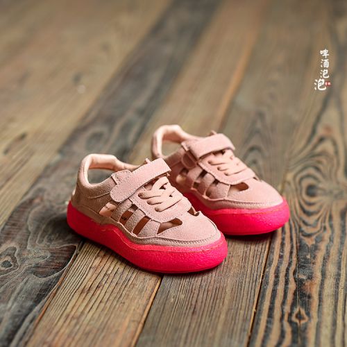 Sandales enfants en de vache, Nubuck, Baotou pour été - semelle caoutchouc Ref 1052297