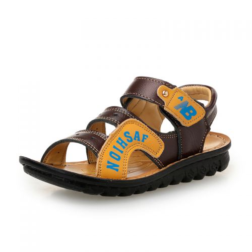 Sandales enfants en cuir paillette pour été - semelle caoutchouc Ref 1052299