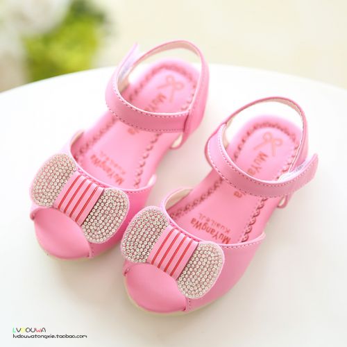 Sandales enfants en PU avec perles pour été - semelle plastique Ref 1052310