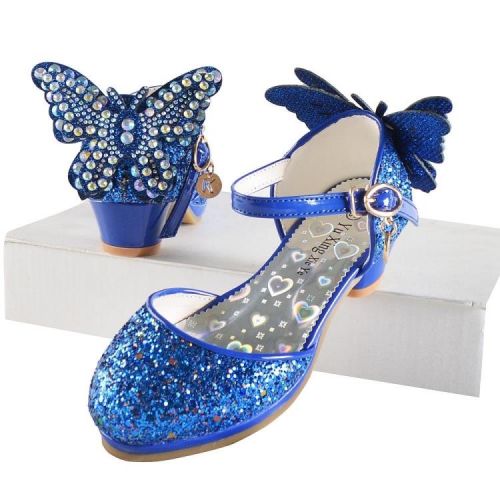 Sandales enfants en tissu Sequin Tête de poisson paillette pour été - semelle caoutchouc Ref 1052348
