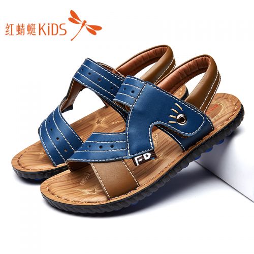 Sandales enfants en cuir synthétique REDDRAGONFLY pour été - semelle plastique Ref 1052402