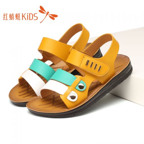 Sandales enfants en cuir synthétique REDDRAGONFLY métal pour été - semelle PU Ref 1052455