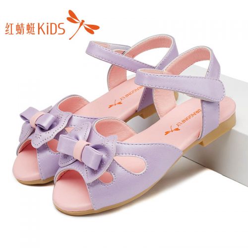 Sandales enfants en cuir synthétique REDDRAGONFLY Tête de poisson creux pour été - semelle fond composite Ref 1052576