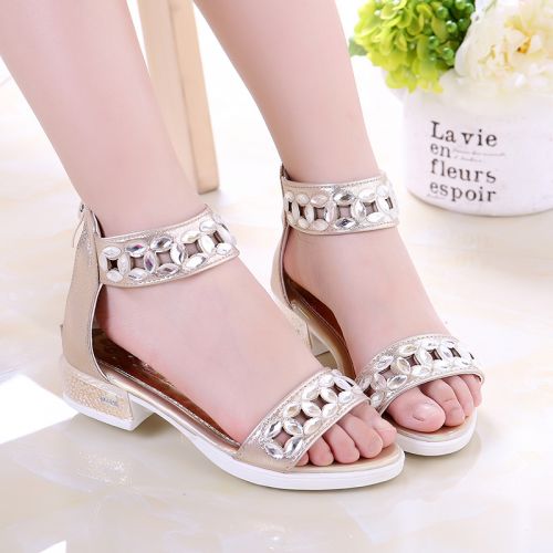 Sandales enfants en PU CULL avec perles pour été - semelle fond composite Ref 1052645