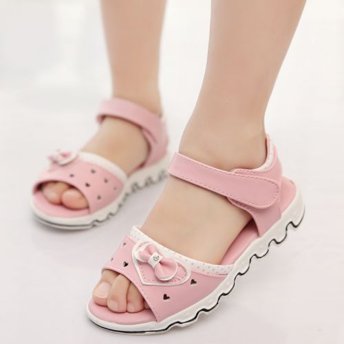 Sandales enfants en PU coutures cuir pour été - semelle fond composite Ref 1052838