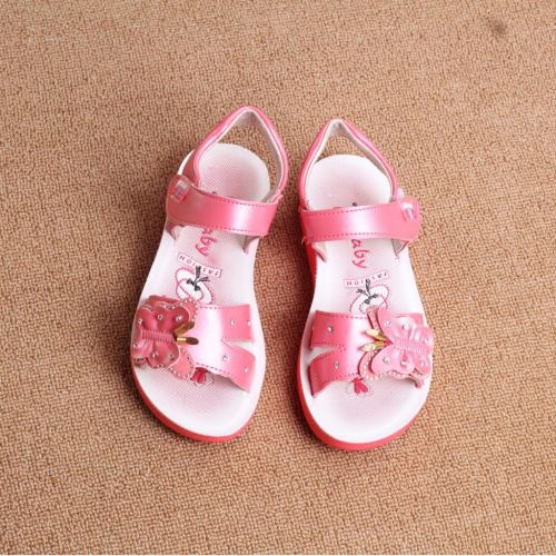 Sandales enfants en cuir avec perles pour été - Ref 1052844