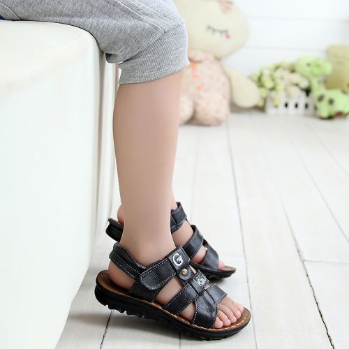 Sandales enfants en cuir paillette pour été - semelle caoutchouc Ref 1052873