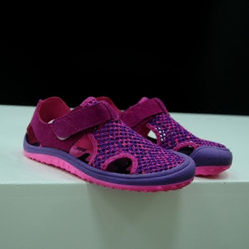 Sandales enfants en cuir de vache fendu Baotou coutures pour été - semelle caoutchouc naturel Ref 1053020
