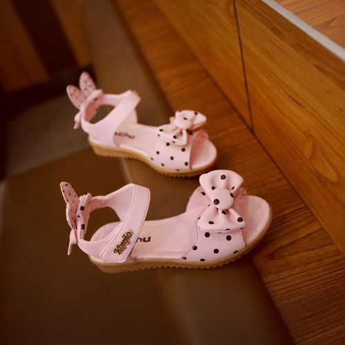 Sandales enfants en cuir de vache fendu pour été - Ref 1053048
