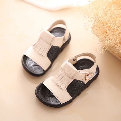 Sandales enfants en cuir houppe pour été - Ref 1053072