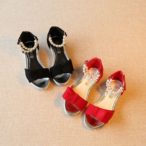 Sandales enfants en de vache, Nubuck, avec perles pour été - semelle EVA Ref 1053081