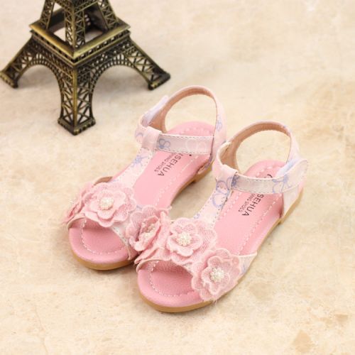 Sandales enfants en PU brodé pour été - Ref 1053109