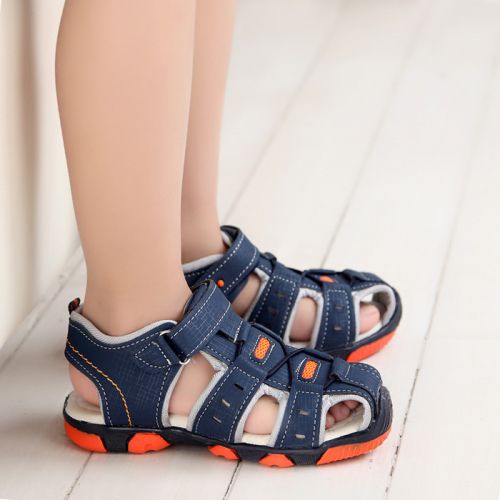 Sandales enfants en Cuir spatial Baotou houppe pour été - semelle caoutchouc Ref 1053228
