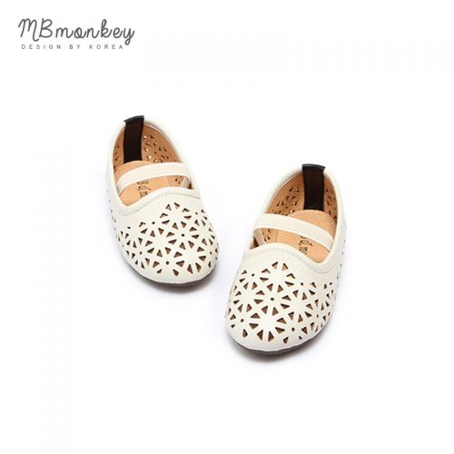Sandales enfants en Cuir spatial MB&AMPMONKEY Baotou creux pour été - semelle caoutchouc Ref 1053373