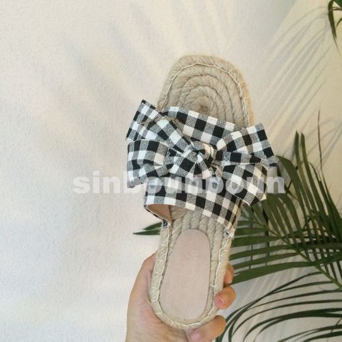 Sandales femme en tissu - semelle TPR tendon Ref 2666043