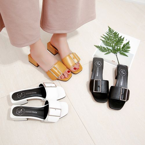 Sandales femme en PU - semelle caoutchouc Ref 2666126