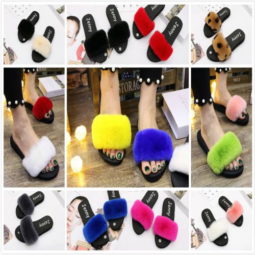 Sandales femme en fourrure - semelle mousse Ref 2666132