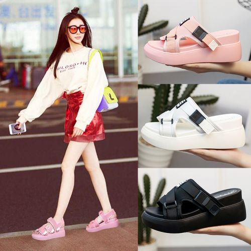 Sandales femme en polyester - semelle polyurethane Ref 2666169