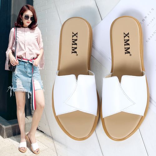 Sandales femme en revetement cuir de vache fendu - semelle TPR tendon Ref 2666170