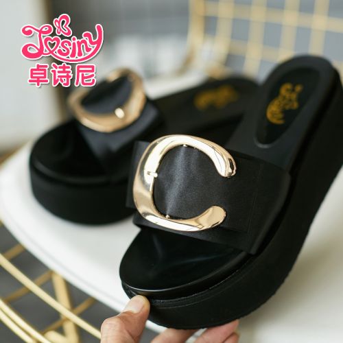 Sandales femme JOSINY en tissu - semelle Compose a la fin Ref 2666176