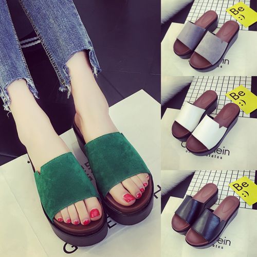 Sandales femme en PU - semelle caoutchouc Ref 2666177