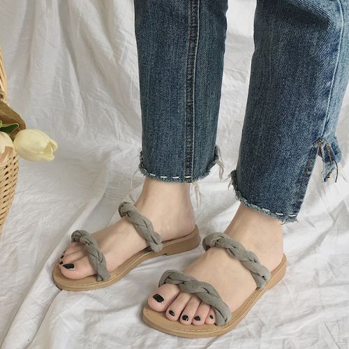 Sandales femme en Daim - semelle caoutchouc Ref 2666209