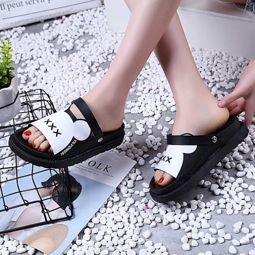 Sandales femme en PU - semelle caoutchouc Ref 2666360