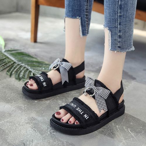 Sandales femme en PU - semelle caoutchouc Ref 2666382