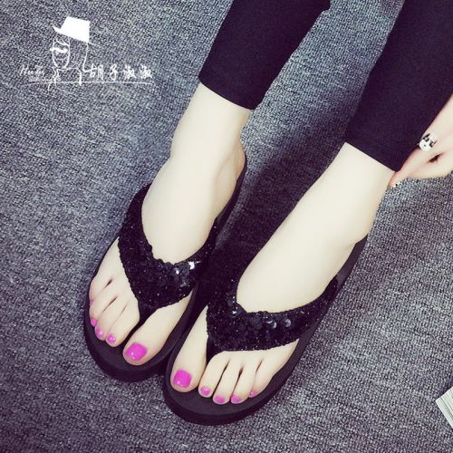 Sandales femme en tissu paillete - semelle TPR tendon Ref 2666398