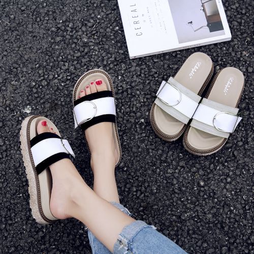 Sandales femme en revetement cuir de vache fendu - semelle mousse caoutchouc Ref 2666399