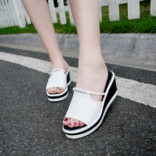 Sandales femme en PU - semelle caoutchouc Ref 2666414