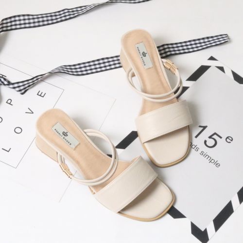 Sandales femme en PU - semelle caoutchouc Ref 2666424