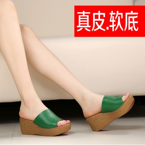 Sandales femme en couche de cuir premiere - semelle Compose a la fin Ref 2666425