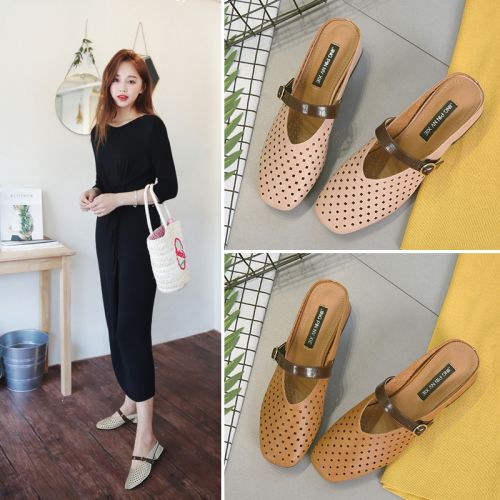 Sandales femme en fibre superfine - semelle caoutchouc Ref 2666438