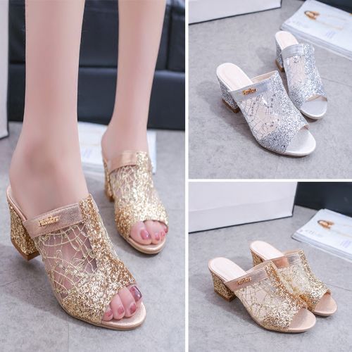 Sandales femme en engrener - semelle plastique Ref 2666447