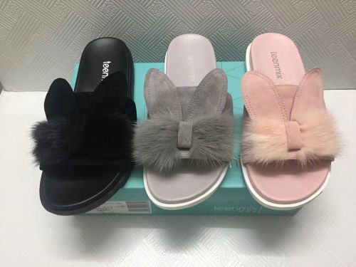 Sandales femme TEENMIX en Daim de vache nubuck - semelle caoutchouc Ref 2666457