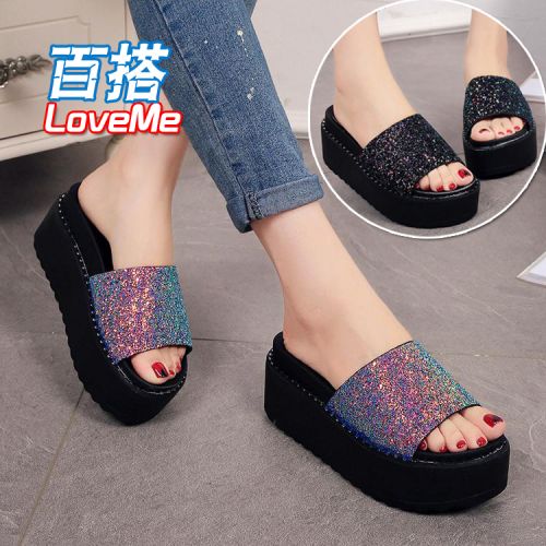 Sandales femme en Deux etages de peau porc - semelle polyurethane Ref 2666608