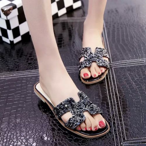 Sandales femme en PU - semelle caoutchouc Ref 2666765