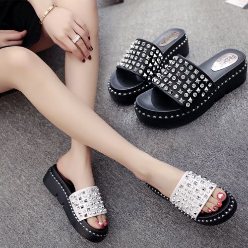 Sandales femme en PU - semelle caoutchouc Ref 2666771