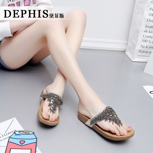 Sandales femme DEPHIS en couche de cuir premiere - semelle caoutchouc Ref 2666780