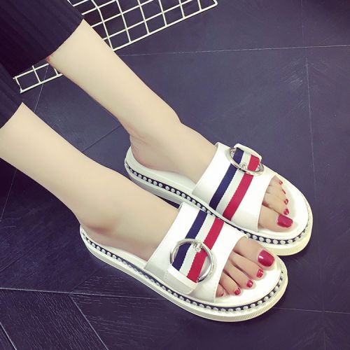 Sandales femme en PU - semelle caoutchouc Ref 2666791