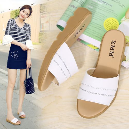 Sandales femme en revetement cuir de vache fendu - semelle TPR tendon Ref 2666864