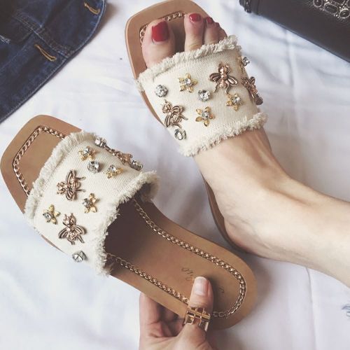 Sandales femme en toile de jean - semelle TPR tendon Ref 2666901